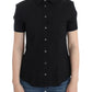 John Galliano Black cotton shirt top
