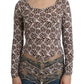 Cavalli Brown longsleeved lace top