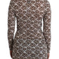 Cavalli Brown longsleeved lace top