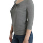 Cavalli Gray 3/4 sleeves jumper top
