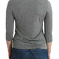 Cavalli Gray 3/4 sleeves jumper top