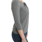 Cavalli Gray 3/4 sleeves jumper top