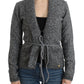 Cavalli Gray wool knitted cardigan