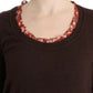 Cavalli Brown crewneck sweater