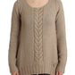Cavalli Beige knitted wool sweater