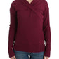 Cavalli Purple knitted wool sweater