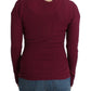 Cavalli Purple knitted wool sweater