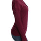 Cavalli Purple knitted wool sweater