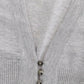 Cavalli Gray cropped wool cardigan