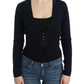 Cavalli Black cropped wool cardigan