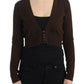 Cavalli Brown cropped wool cardigan