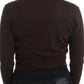 Cavalli Brown cropped wool cardigan
