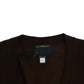 Cavalli Brown cropped wool cardigan