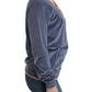 Cavalli Blue velvet zipup sweater