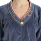 Cavalli Blue velvet zipup sweater
