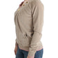 Cavalli Beige velvet zipup sweater