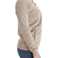 Cavalli Beige velvet zipup sweater