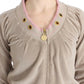 Cavalli Beige velvet zipup sweater