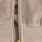 Cavalli Beige velvet zipup sweater