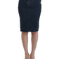 Cavalli Blue corduroy pencil skirt