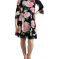 Dolce & Gabbana Black Floral Embellished Lace A-line Dress