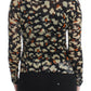 Cavalli Multicolor v-neck wool jumper