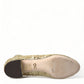 Dolce & Gabbana Gold Sequined Short Boots Stretch Shoes