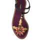 Dolce & Gabbana Black Crystal Gold Sandals Leather Shoes