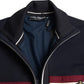 Dolce & Gabbana Blue Cardigan Heraldic Full Zip Sweater