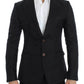 Dolce & Gabbana Black silk slim fit blazer