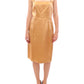 Dolce & Gabbana Bronze silk sheath dress