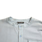 Dolce & Gabbana Light Blue Cotton Buttoned Pullover Sweater