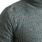 Dolce & Gabbana Green Polyester Turtleneck Pullover Sweater