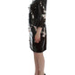 Dolce & Gabbana Black floral 3/4 Sleeve sheath dress