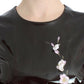 Dolce & Gabbana Black patent floral HANDPAINTED dress