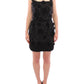 Dolce & Gabbana Black floral crystal embedded dress
