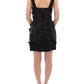 Dolce & Gabbana Black floral crystal embedded dress