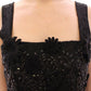 Dolce & Gabbana Black floral crystal embedded dress