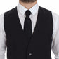 Dolce & Gabbana Gray Slim Fit Button Front Dress Formal Vest