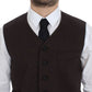 Dolce & Gabbana Brown Cotton Blend Dress Vest Gilet