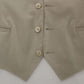 Dolce & Gabbana Beige Cotton Stretch Dress Vest Blazer