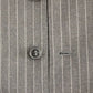 Dolce & Gabbana Gray Striped Wool Single Breasted Vest