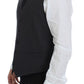 Dolce & Gabbana Gray Striped Wool Single Breasted Vest