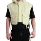 Dolce & Gabbana Yellow Nylon Hooded Sportswear Vest Jacket