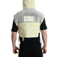 Dolce & Gabbana Yellow Nylon Hooded Sportswear Vest Jacket