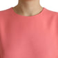 Dolce & Gabbana Pink Virgin Wool Sleeveless Mini Dress