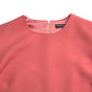 Dolce & Gabbana Pink Virgin Wool Sleeveless Mini Dress