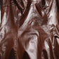 Dolce & Gabbana Brown Shiny Silk Sheath Sleeveless Bodycon Midi Dress