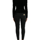 Dolce & Gabbana Black Velvet Cotton Double Breasted Jacket