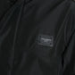 Dolce & Gabbana Black Polyester Logo Plaque Hooded Jacket
